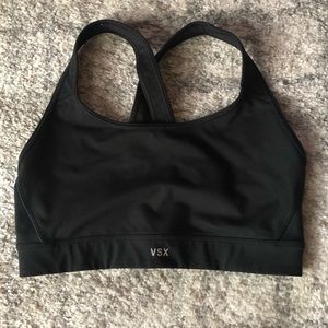 Womens The Player by Victoria Secret Sport sports bra Black Size Medium